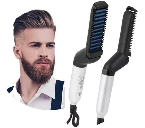Plancha Cepillo Para Hombre Alisa Y Pein